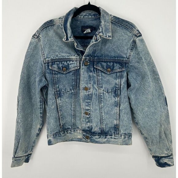 Calvin Klein Jackets & Blazers - Vtg Calvin Klein Denim Trucker Jacket Blue Jean Classic Style USA made Medium